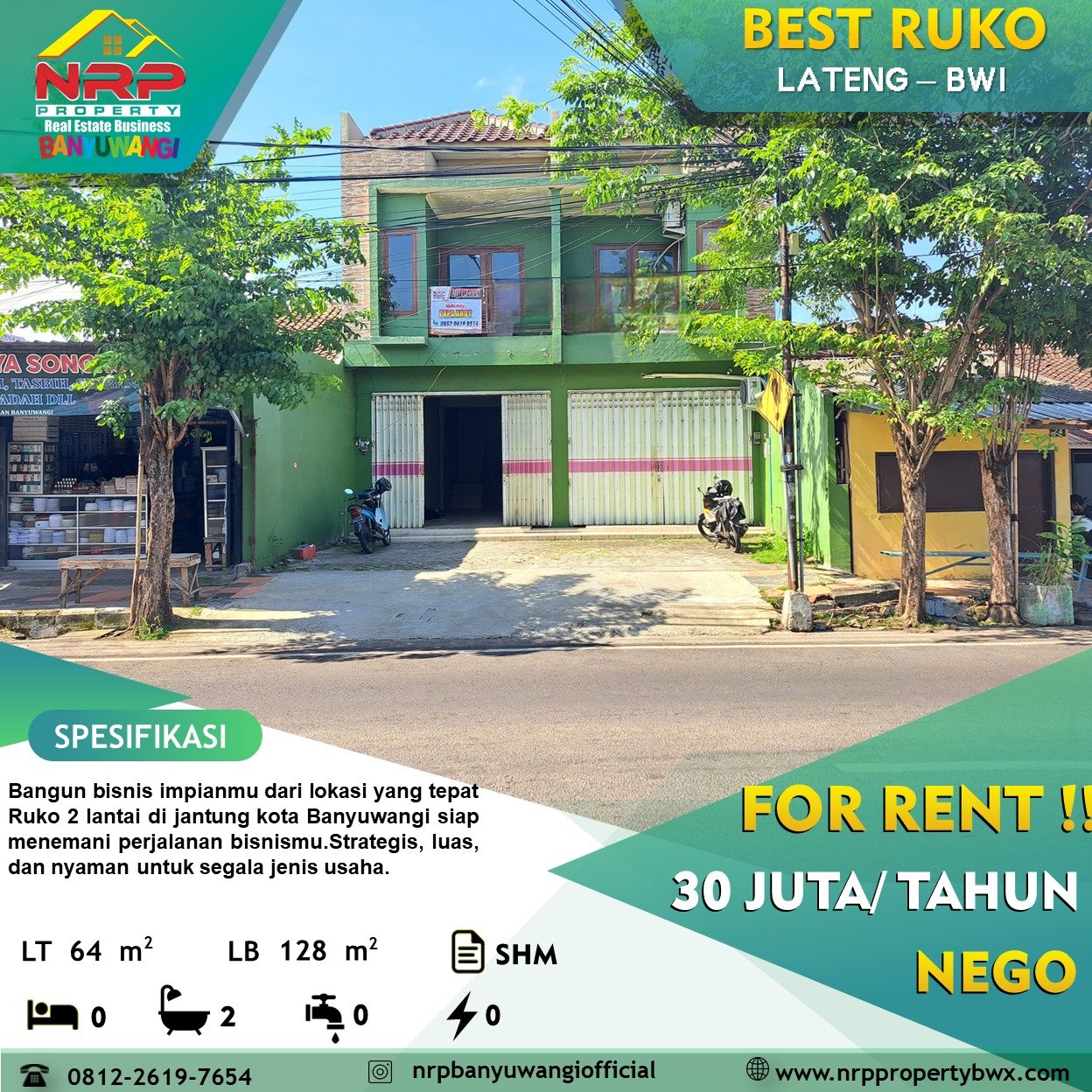 ruko disewakan di banyuwangi kota