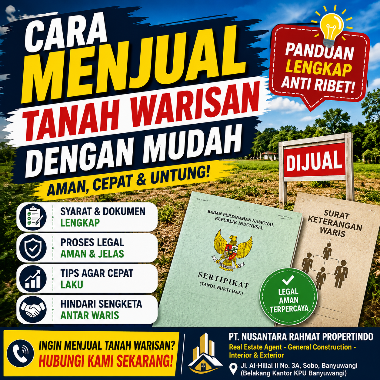 Cara Menjual Tanah Warisan dengan Mudah