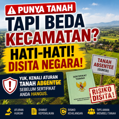 Punya Tanah Tapi Beda Kecamatan? Hati-Hati Disita Negara! Yuk, Kenali Aturan Tanah Absentee Sebelum Terlambat